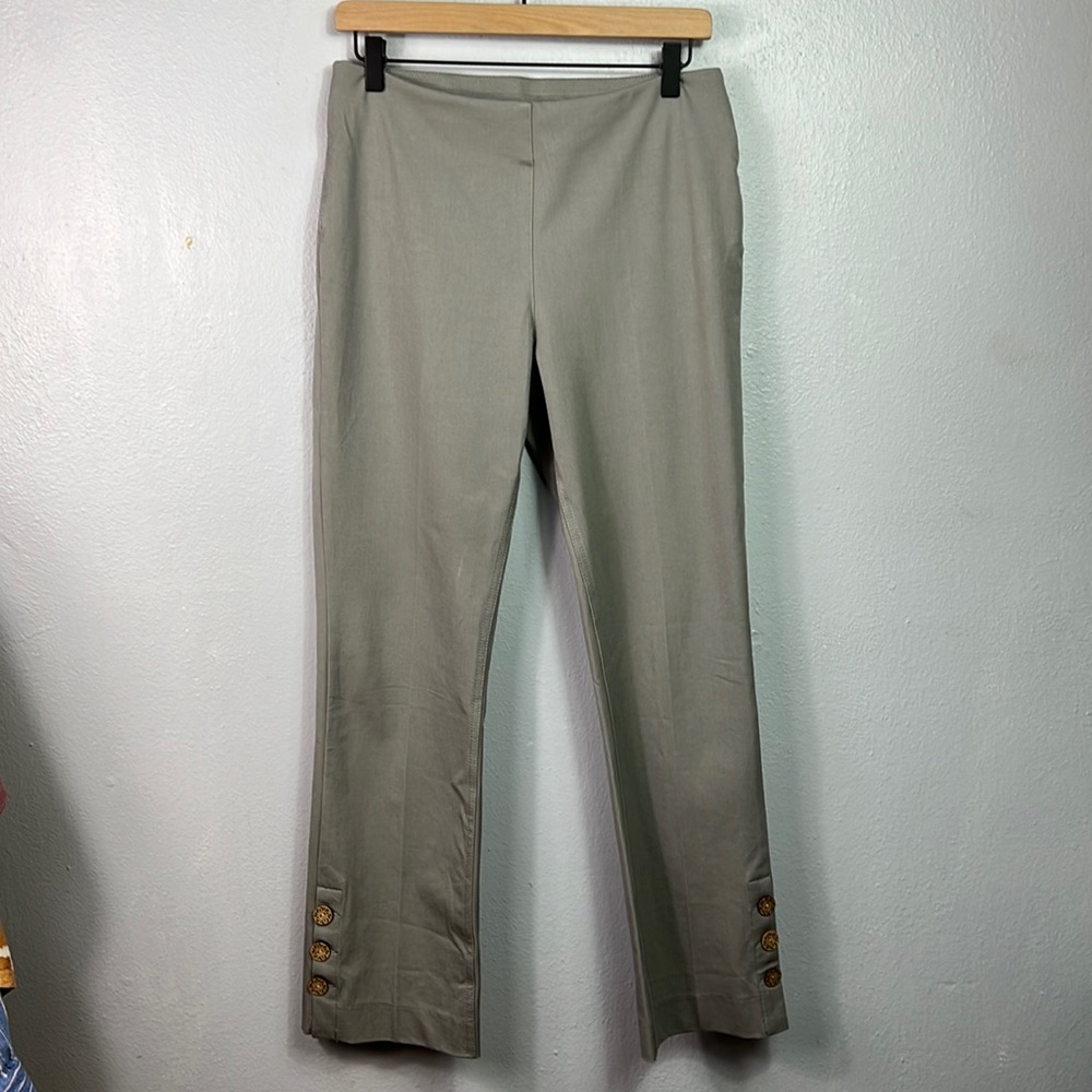 Soft Surroundings Gray Flat Front Elastic Back Pa… - image 1